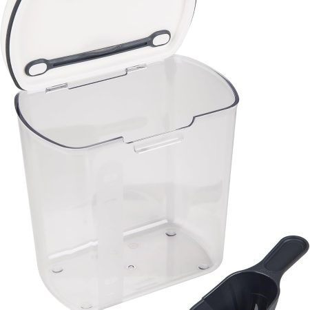 PrepWorks Storage Container for Grains, Clear Plastic and Hinged Lid, 2.5 Quarts